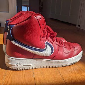 Nike Court Royal High Tops (with varsity jacket style felt swoosh -- rare!)